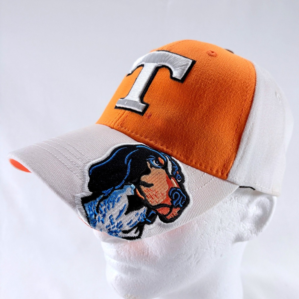 NCAA UT Tennessee Volunteers Smokey Mascot Patch Stretch Fit Baseball Cap Hat